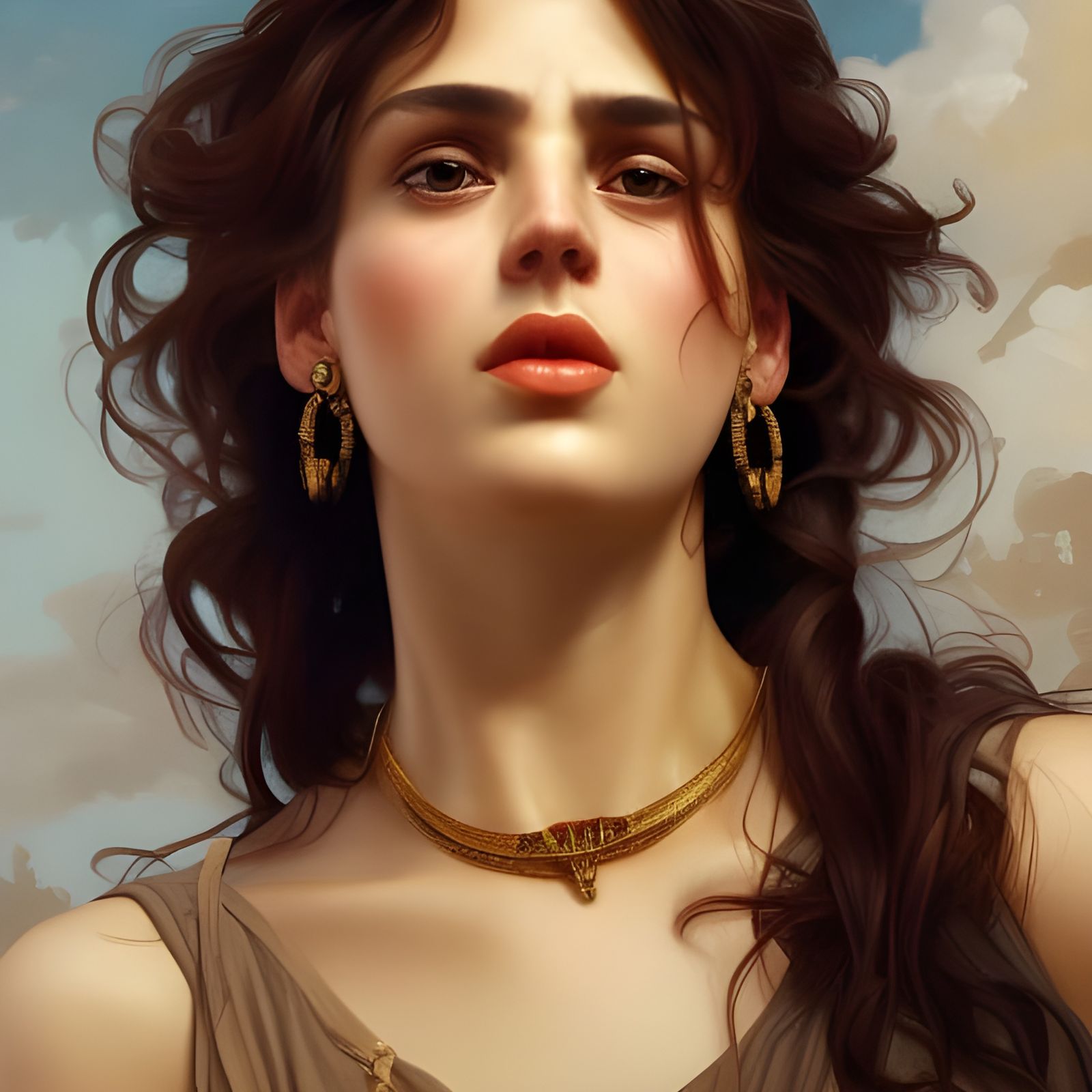 Neoclassical Portrait of a Greek Girl