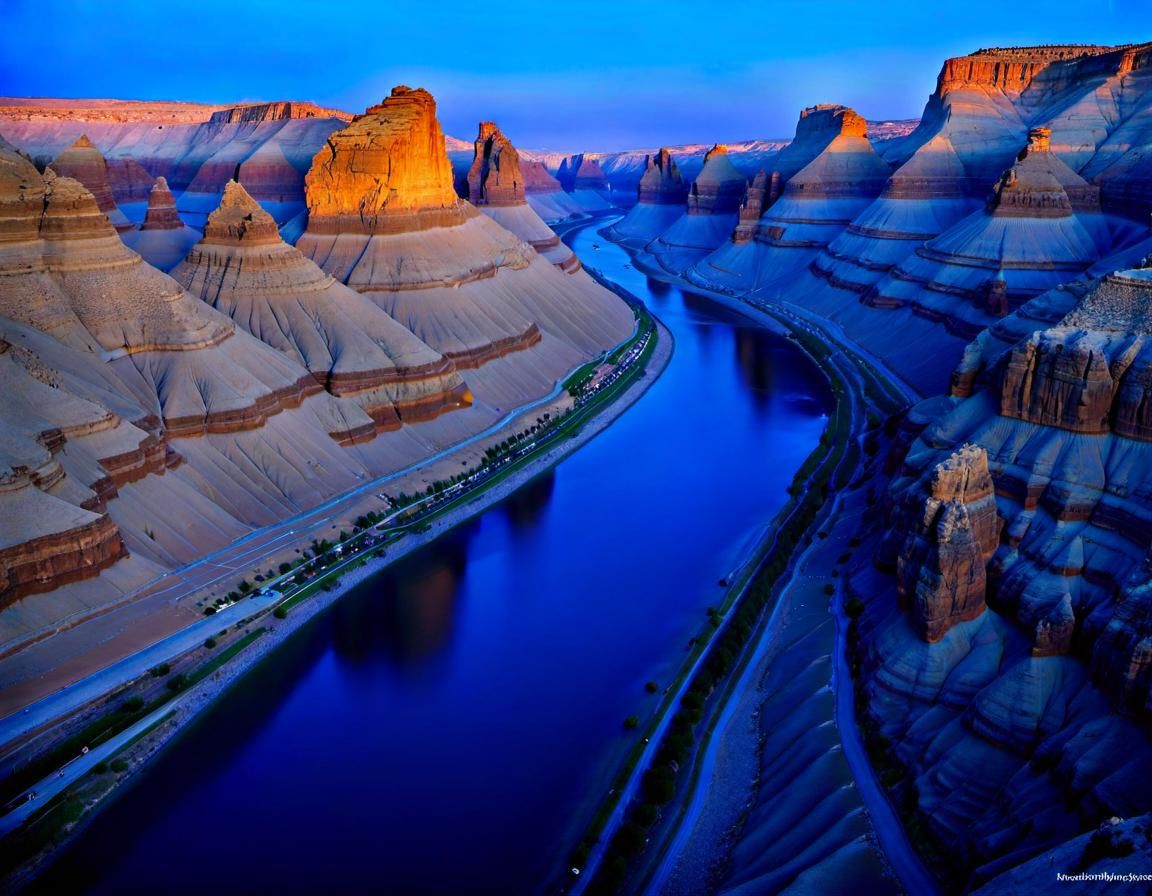 Euphrates River Canyon Sunrise: National Geographic Photogra...