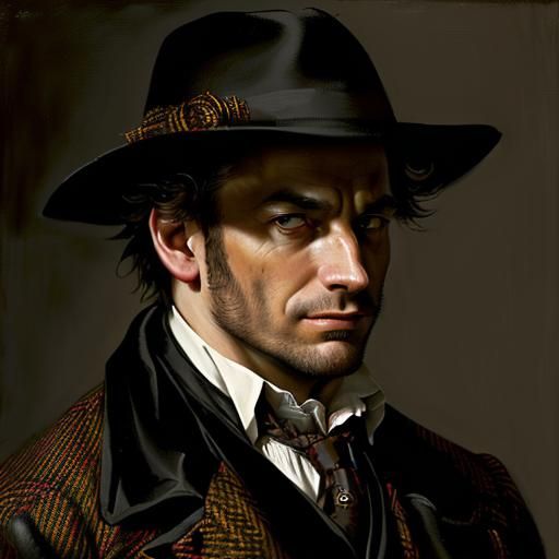 Hyena Gentleman Portrait in the Style of Rembrandt