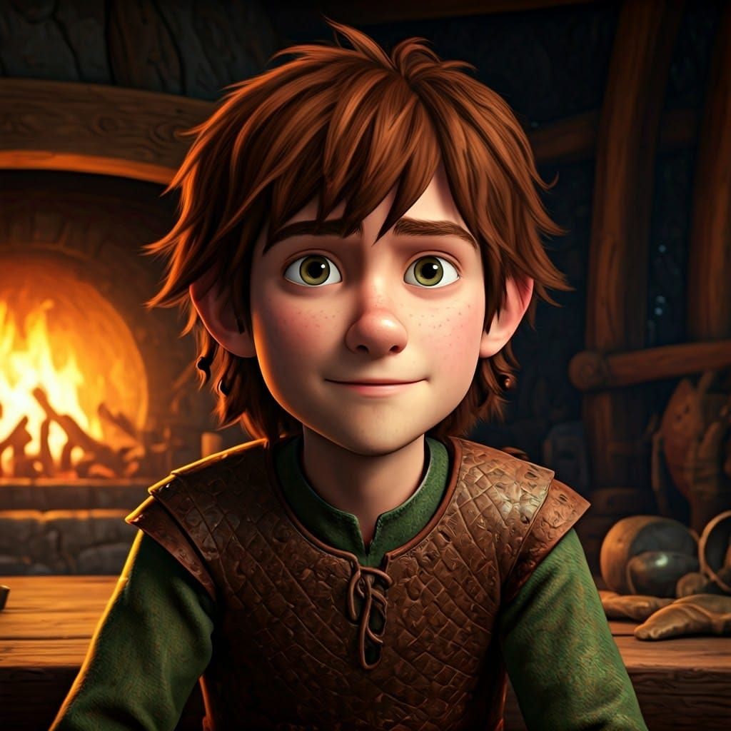 Hiccup Haddock in Workshop: Detailed Matte Painting