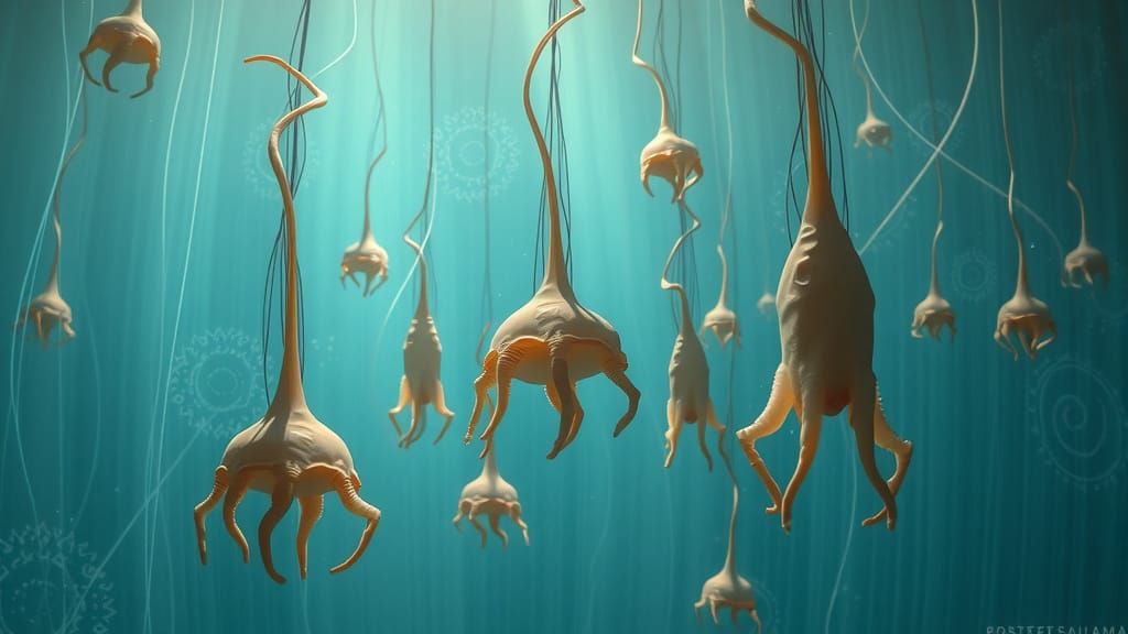 Dreamy Suspended Marine Life in Surreal Style