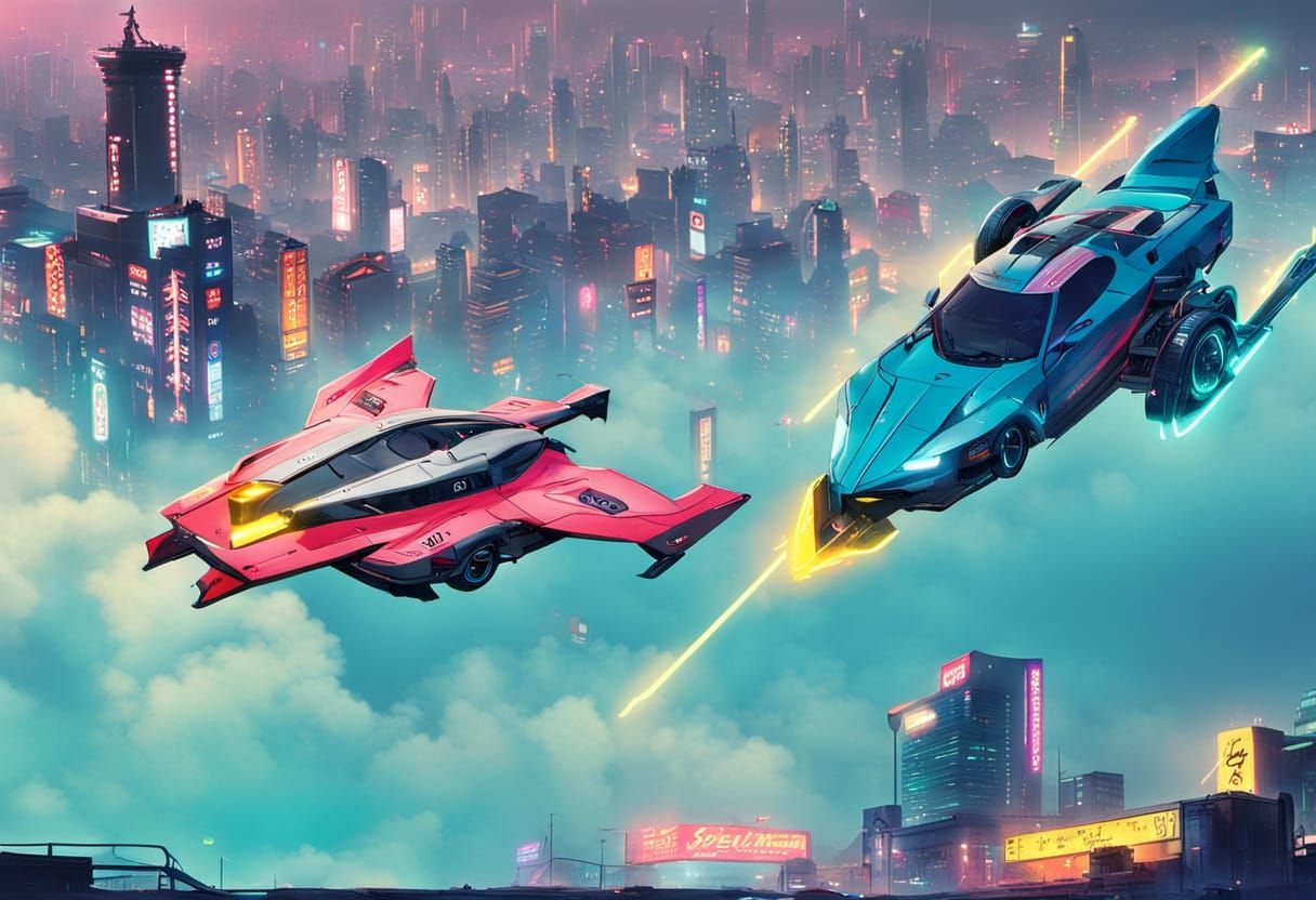 Tokyo drifting in a cyberpunk future cyberpunk 2099 blade runner 2049 neon