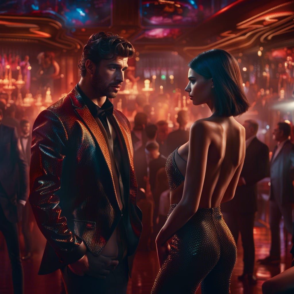 Nightclub Scene: Detailed Digital Matte Painting