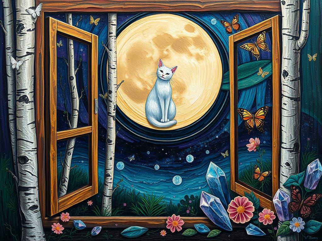 Dreamlike Landscape in Post-Impressionist Style with Vibrant...