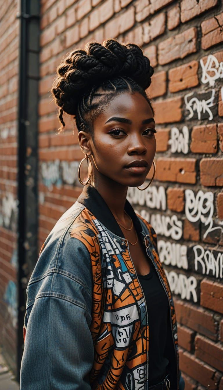 Urban Street Style Black Woman Portrait
