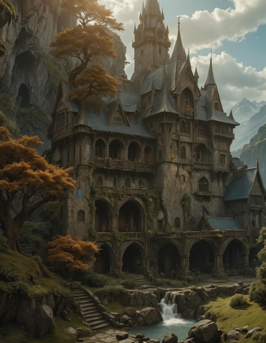 Elven Palace in Middle Earth: Photorealistic Portrait