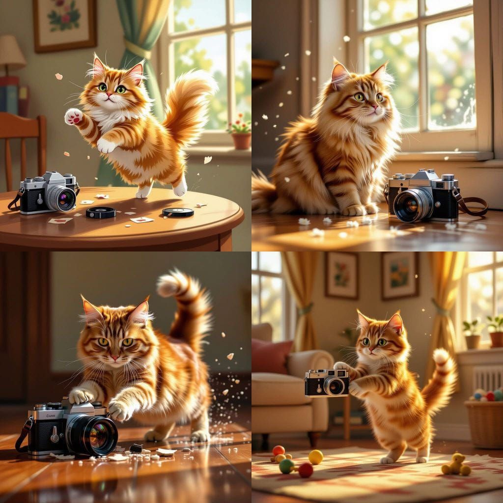 Cat Drops Camera Seeking Attention