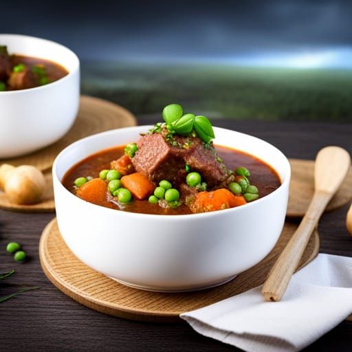 Rustic Beef Stew Still Life: Fantasy Concept Art