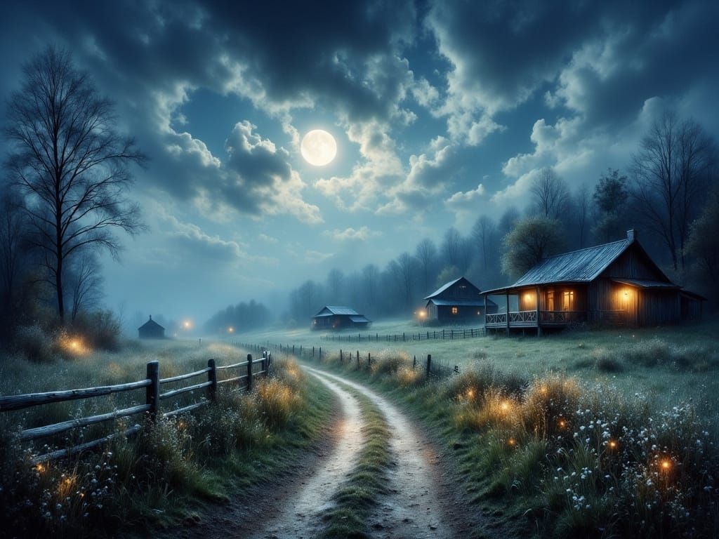 dreamy rural night