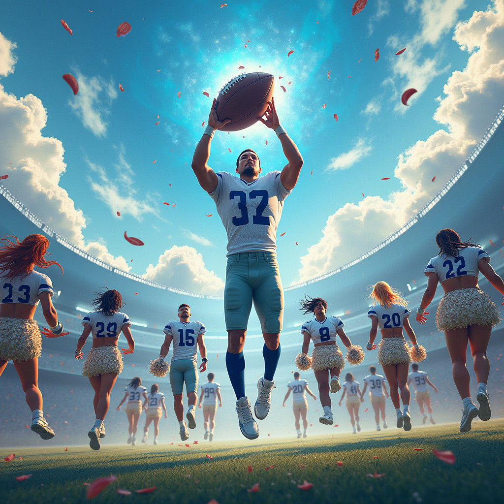 Magical Dallas Cowboys Game in Detailed Matte Painting