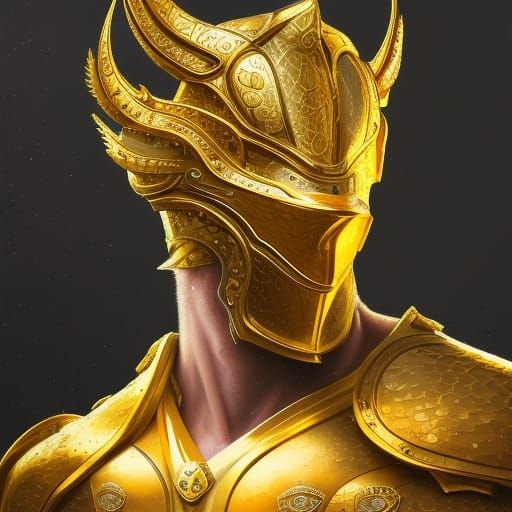 Duck King in Golden Armor Portrait