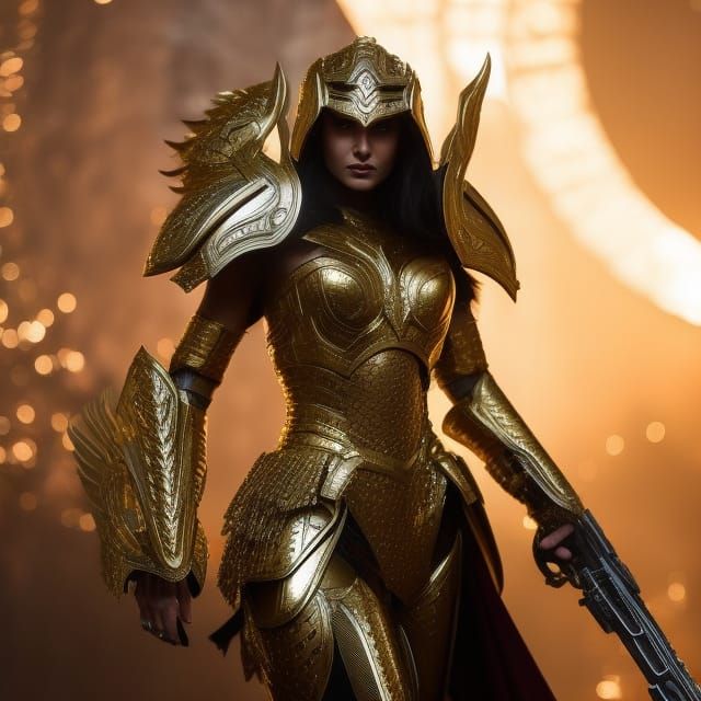Gold Armor Warrior Princess Concept Art
