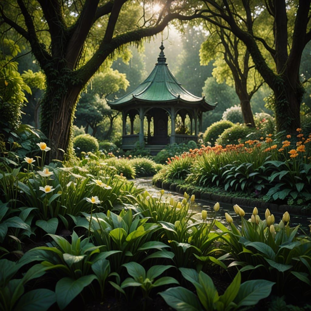 Enchanted Garden in Hypernaturalistic Detail