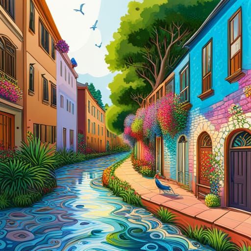 Perth Laneway: Heritage Houses, Garden, and Mural