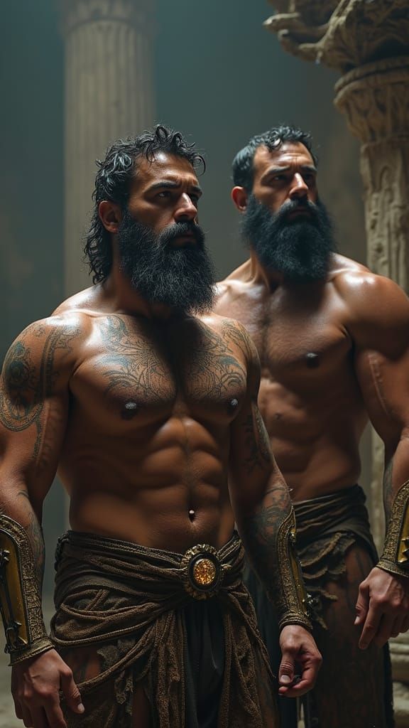 Sensual Gods Engage in Epic Battle with Demons in Ancient Te...