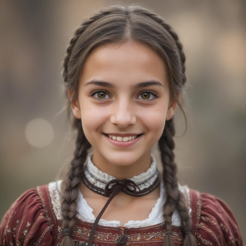 Mischievous Hungarian Girl Portrait, Natural Lighting