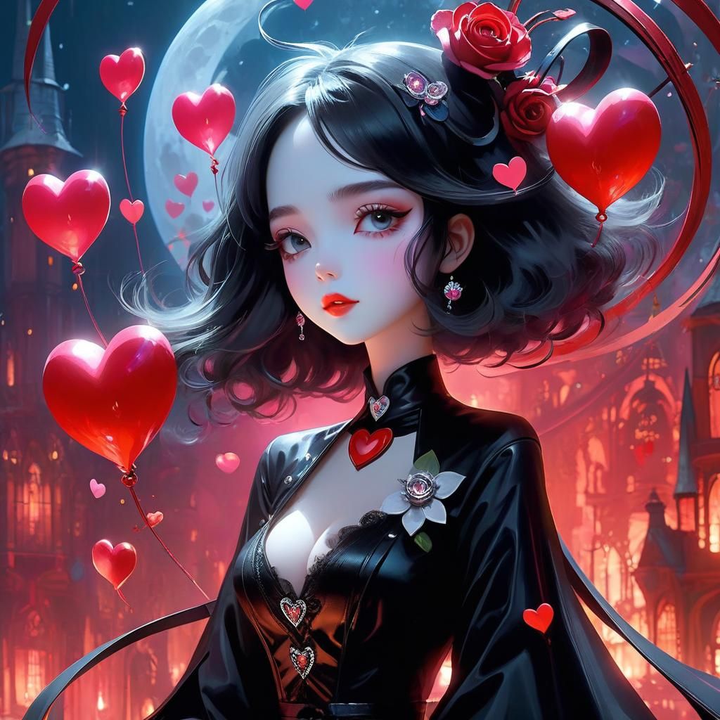 Heartfelt Wish in Dark Fantasy Style