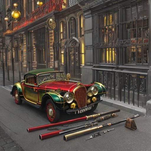 Surreal Mechanical Device in CGI Style