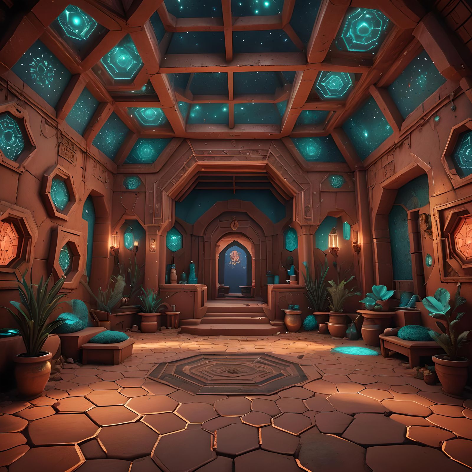 Bioluminescent Puebla: A Liminal Dueling Chamber