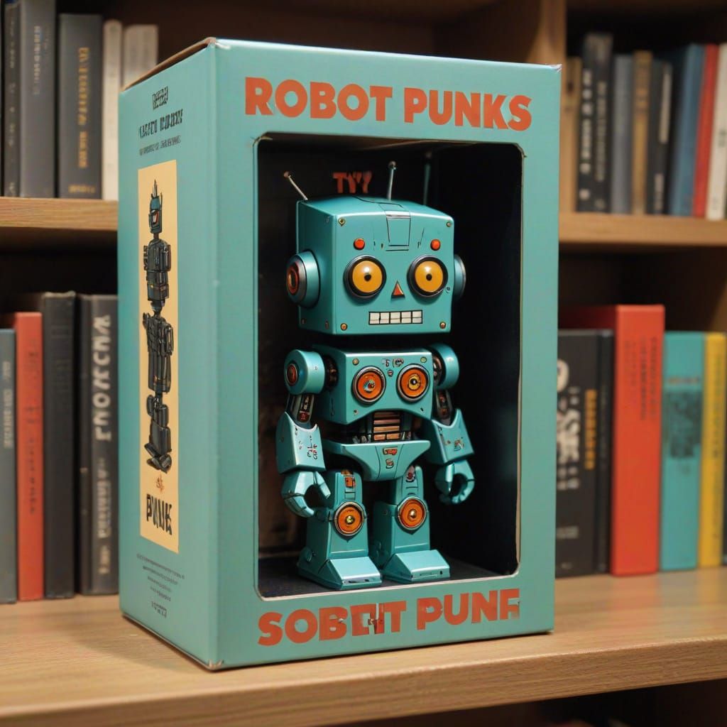 Toy Robot Punks in Vintage Packaging