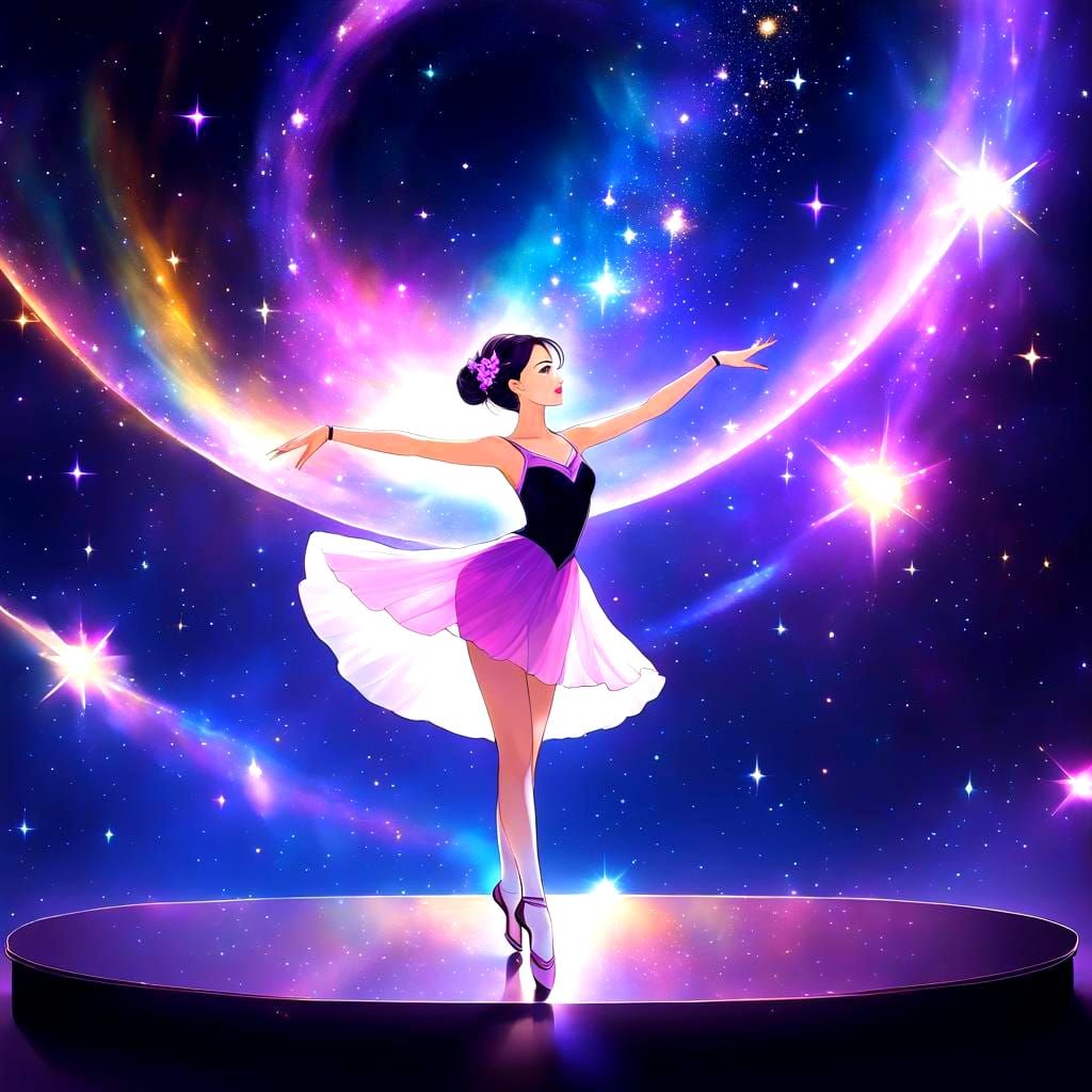 Ballet Dancer in Sparkling Cosmos