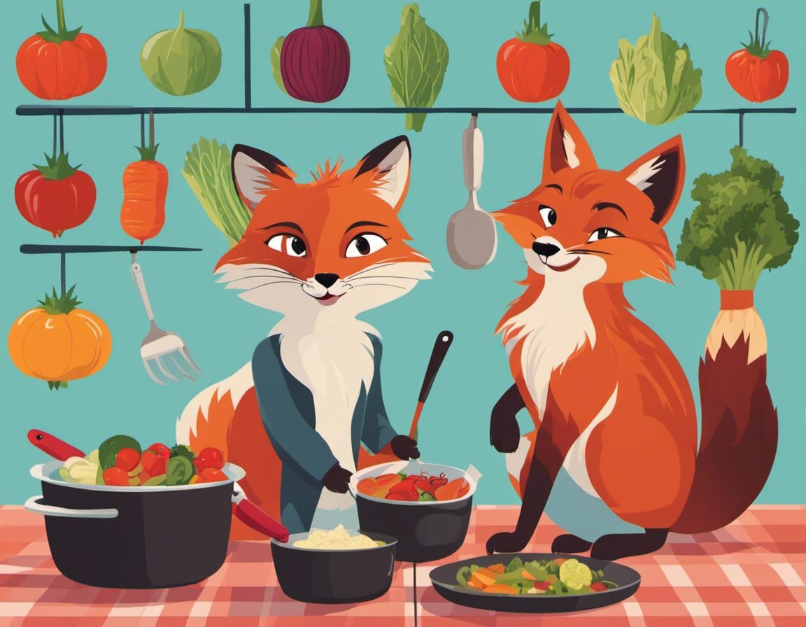 Cooking show with Cat & Fox.