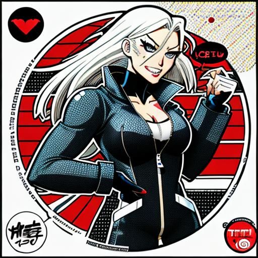 Dynamic Onomatopoeia in Pop Art Manga Style