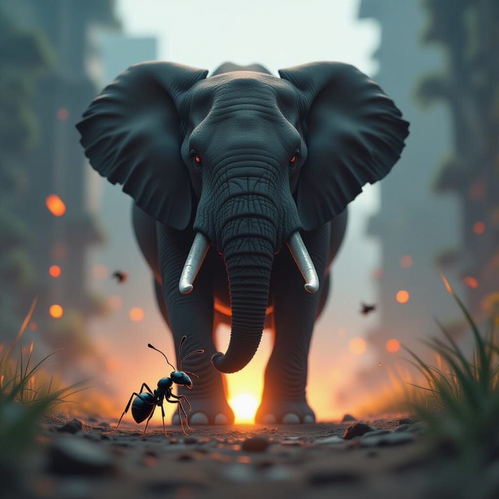 Ant Defeats Elephant: A Dystopian Victory