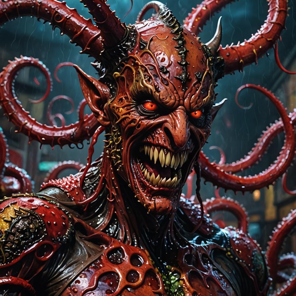 Freddy Krueger as a Fearsome Tentacle Demon