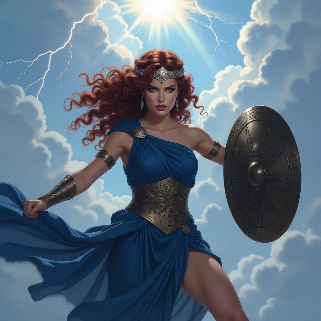 Greek Thunder Goddess Bronte, Matte Painting