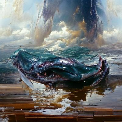 Majestic Leviathan Oil Painting