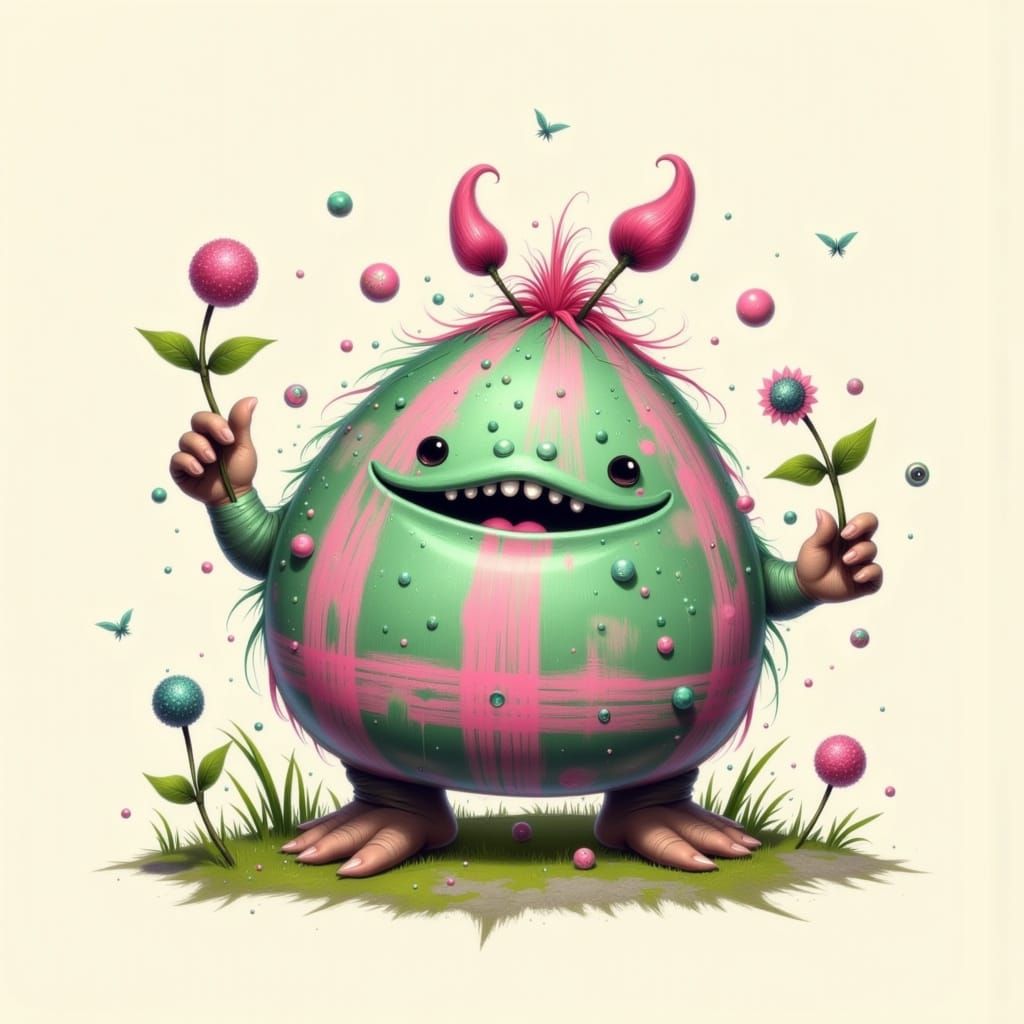 Fantastical Fae in Whimsical Gingham Pattern