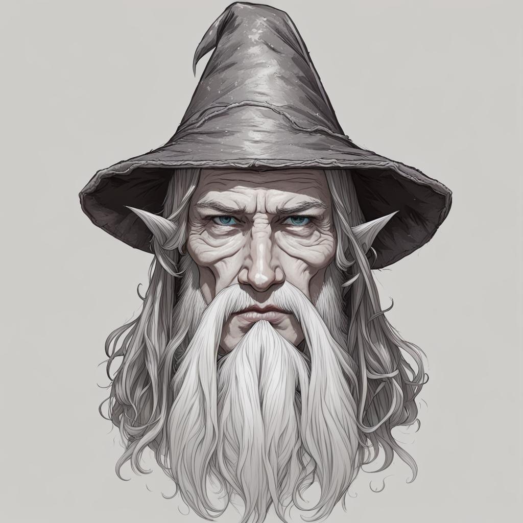 Wizard Face with Detailed Features