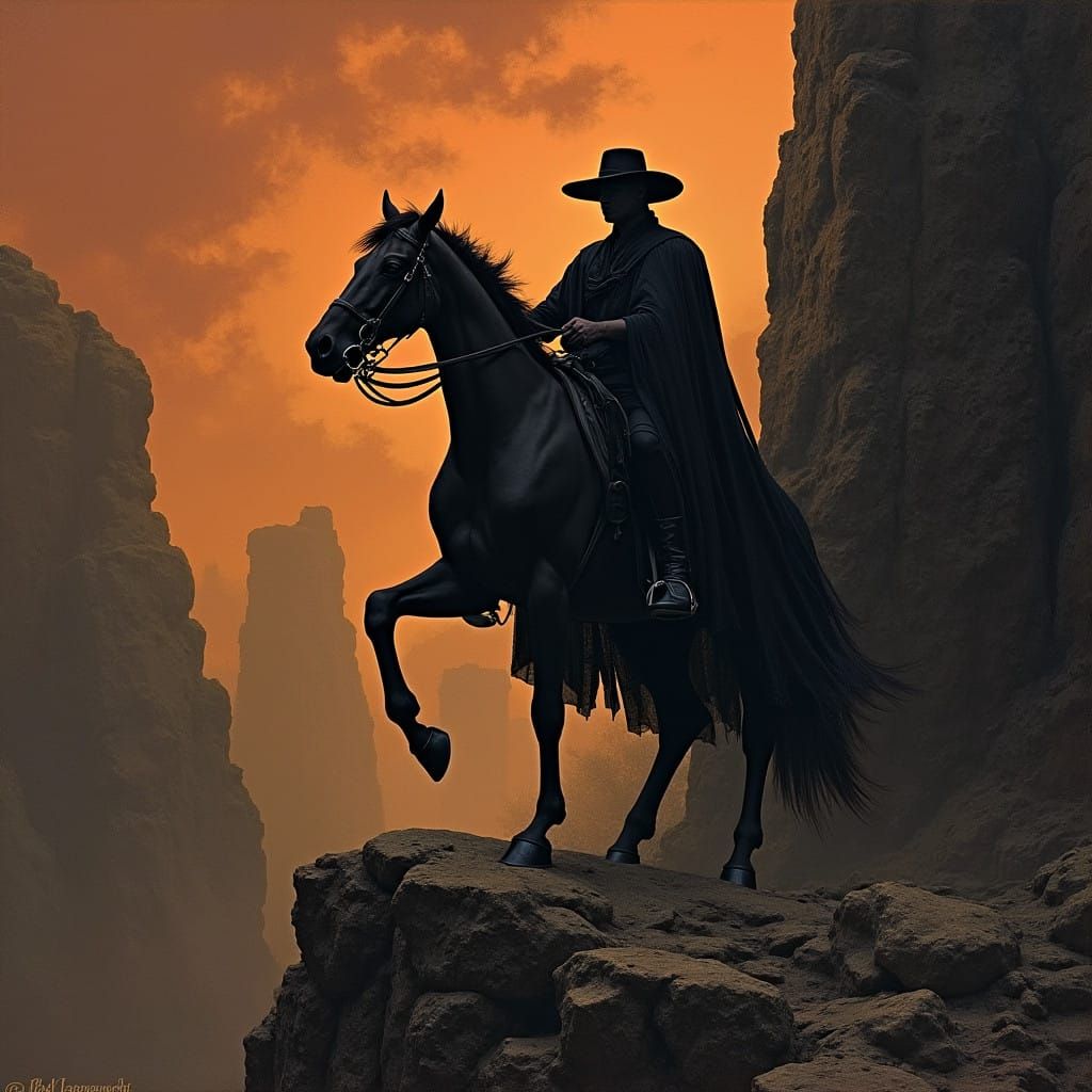 Grimdark Fantasy Landscape in Dark Medieval Style