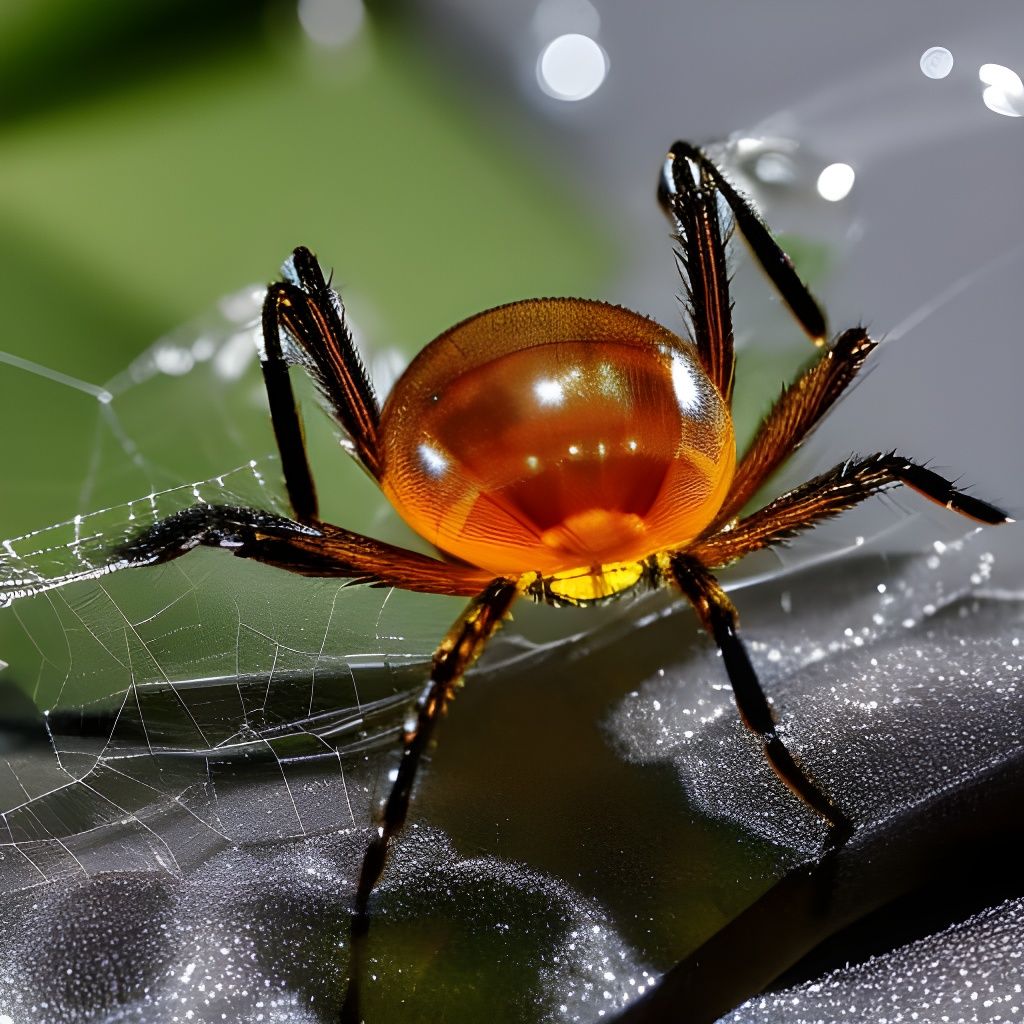 Translucent Water Spider and Glass Fly