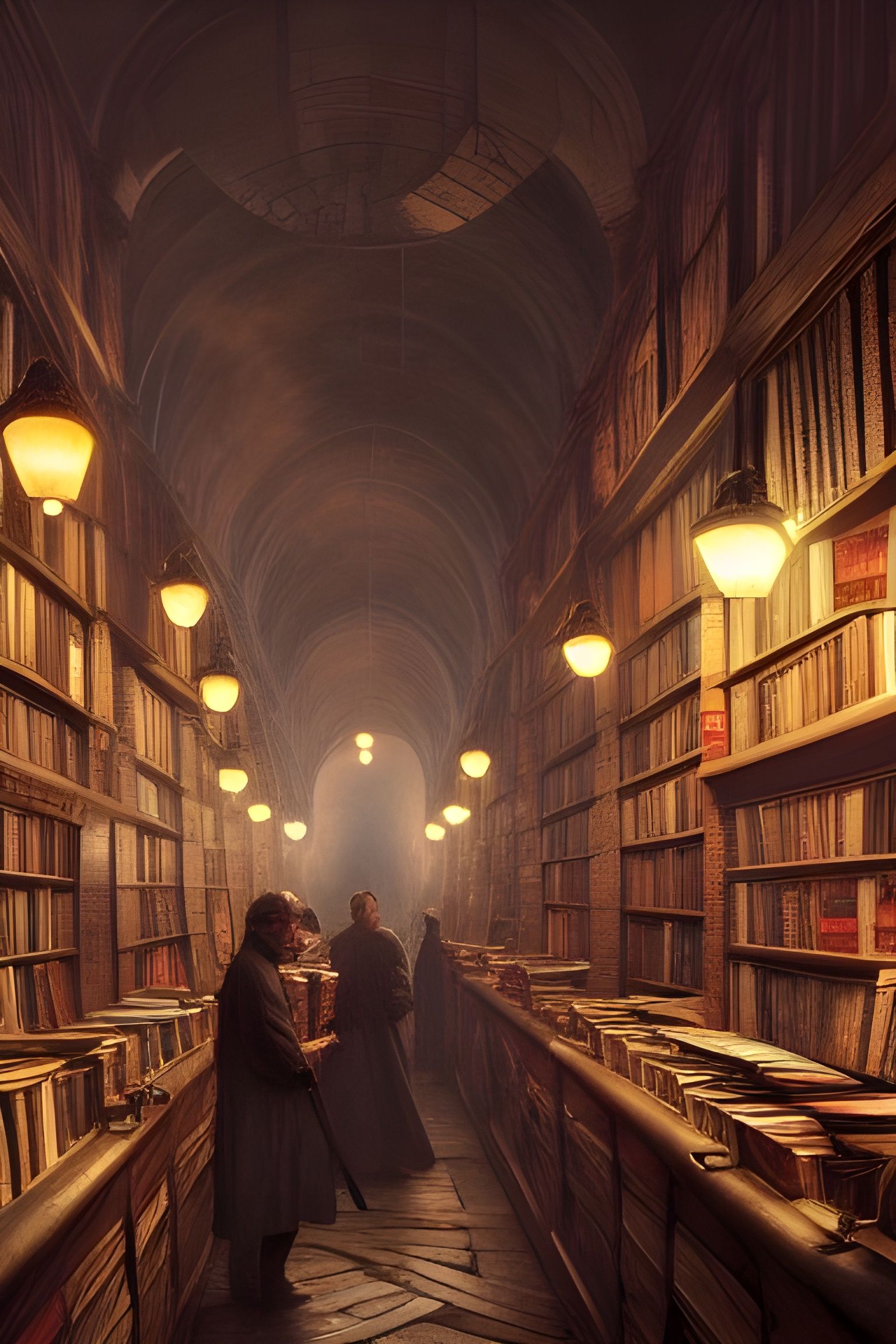 Diagon Alley's Busy Magic Bookstore: Hyperdetailed Concept A...