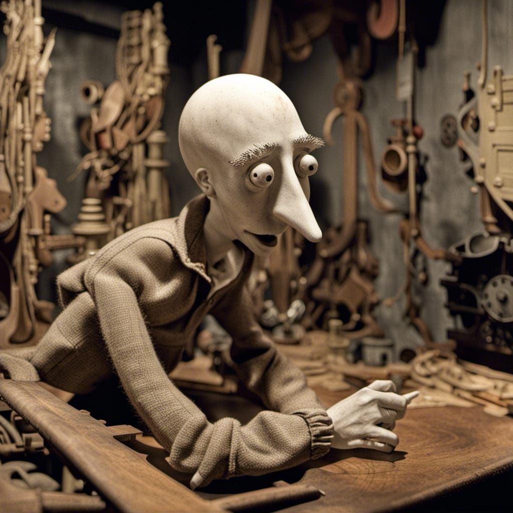 Creepy Puppet in Jan Svankmajer Style