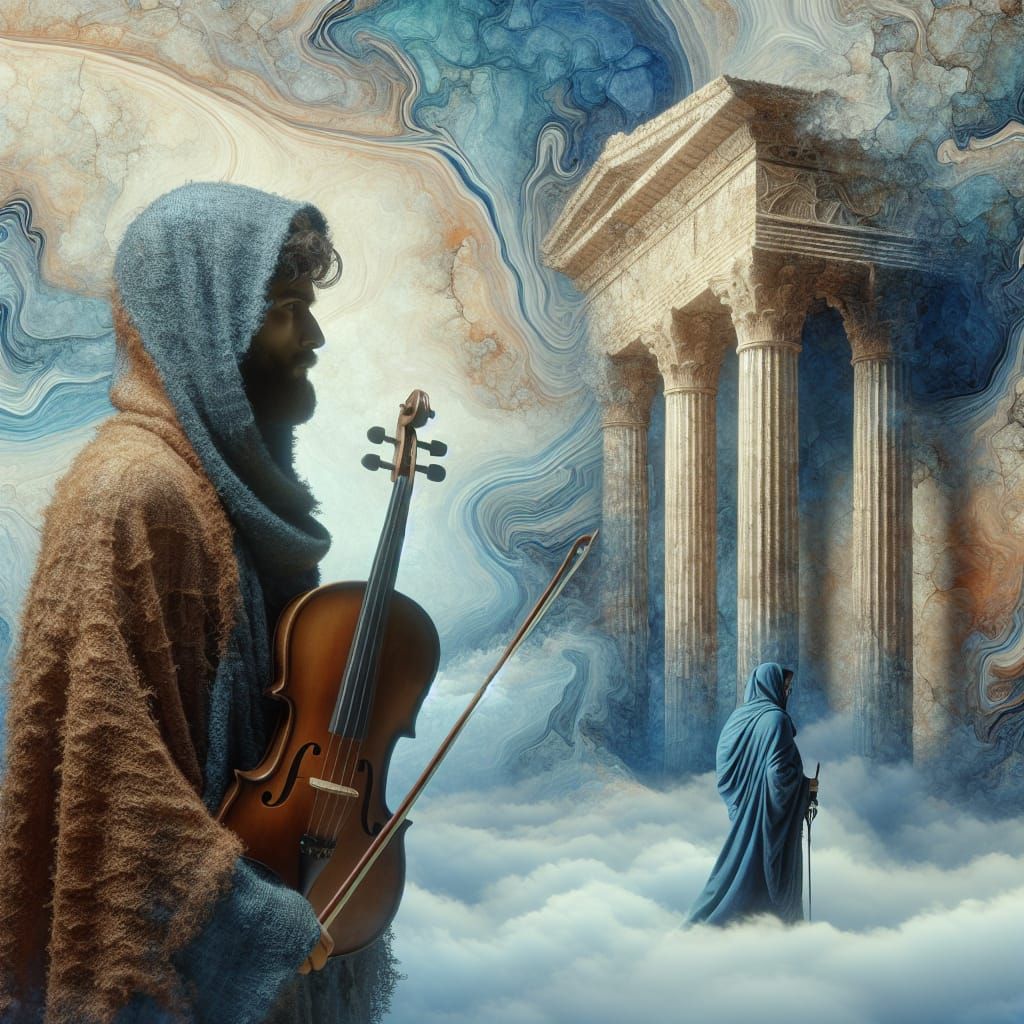 South Asian Musician with a Middle-Eastern Figure