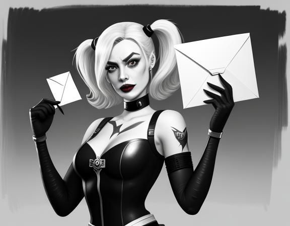 Harley Quinn as Lichtenstein Pop Art