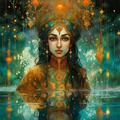 AI-Generated Portrait of a Persian Princess