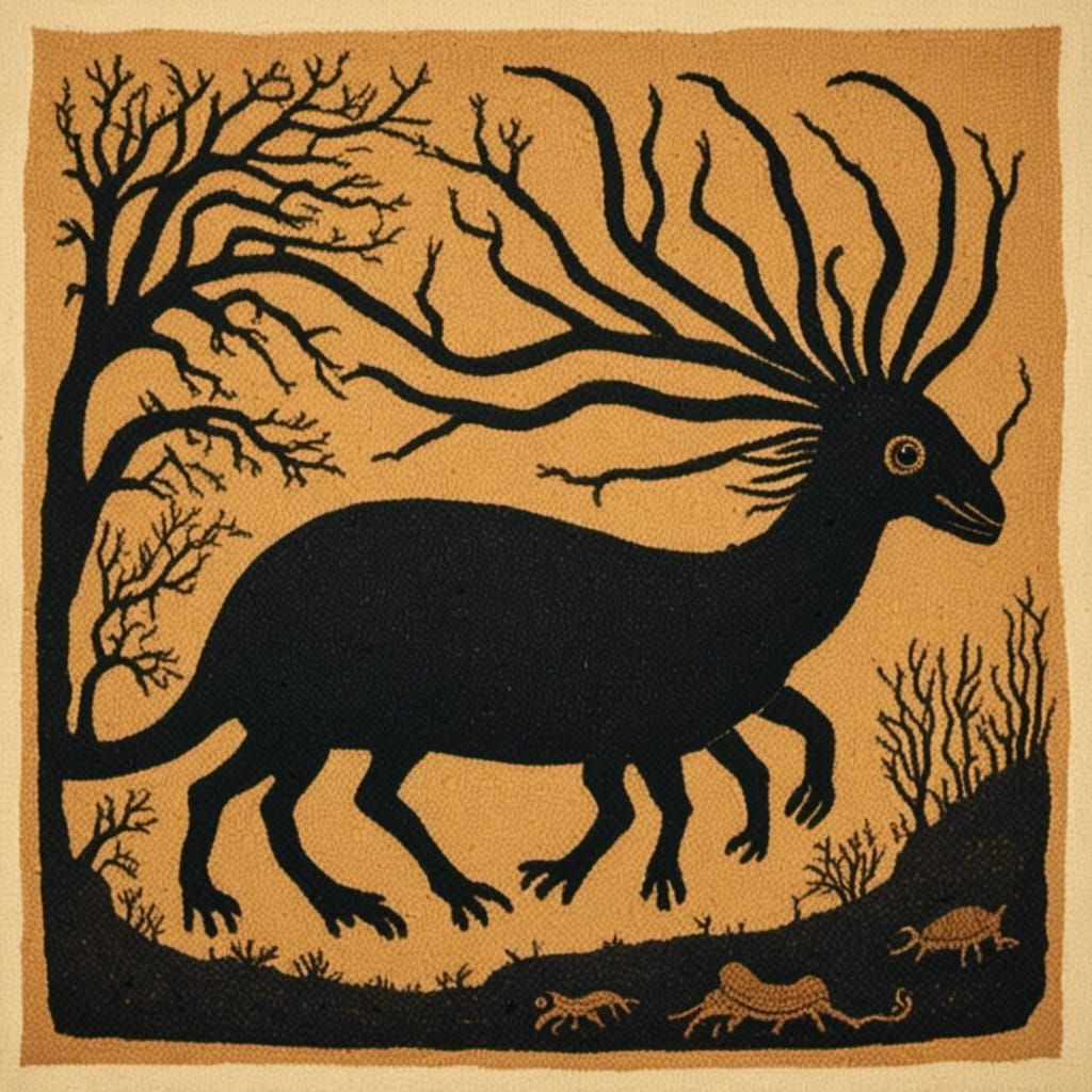 Stone Age Cicada Silhouette Lora Fusion