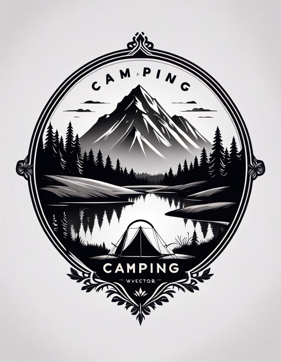 Mountine camping logo.