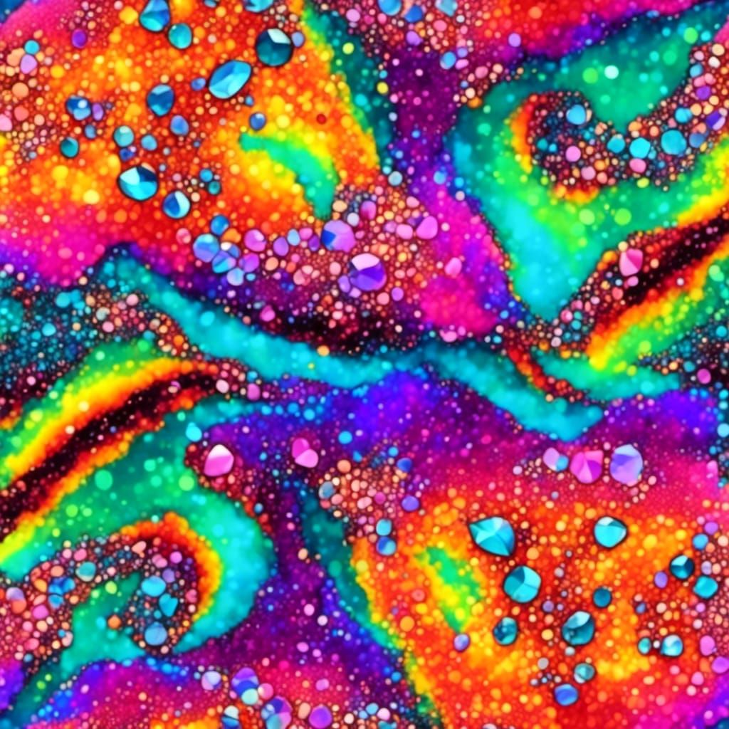 Exploding Rainbow Colors in Synthwave Style