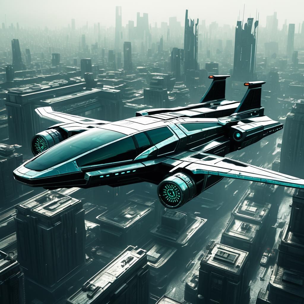 Cyberpunk/SciFi Private/Civilian VTOL Jet