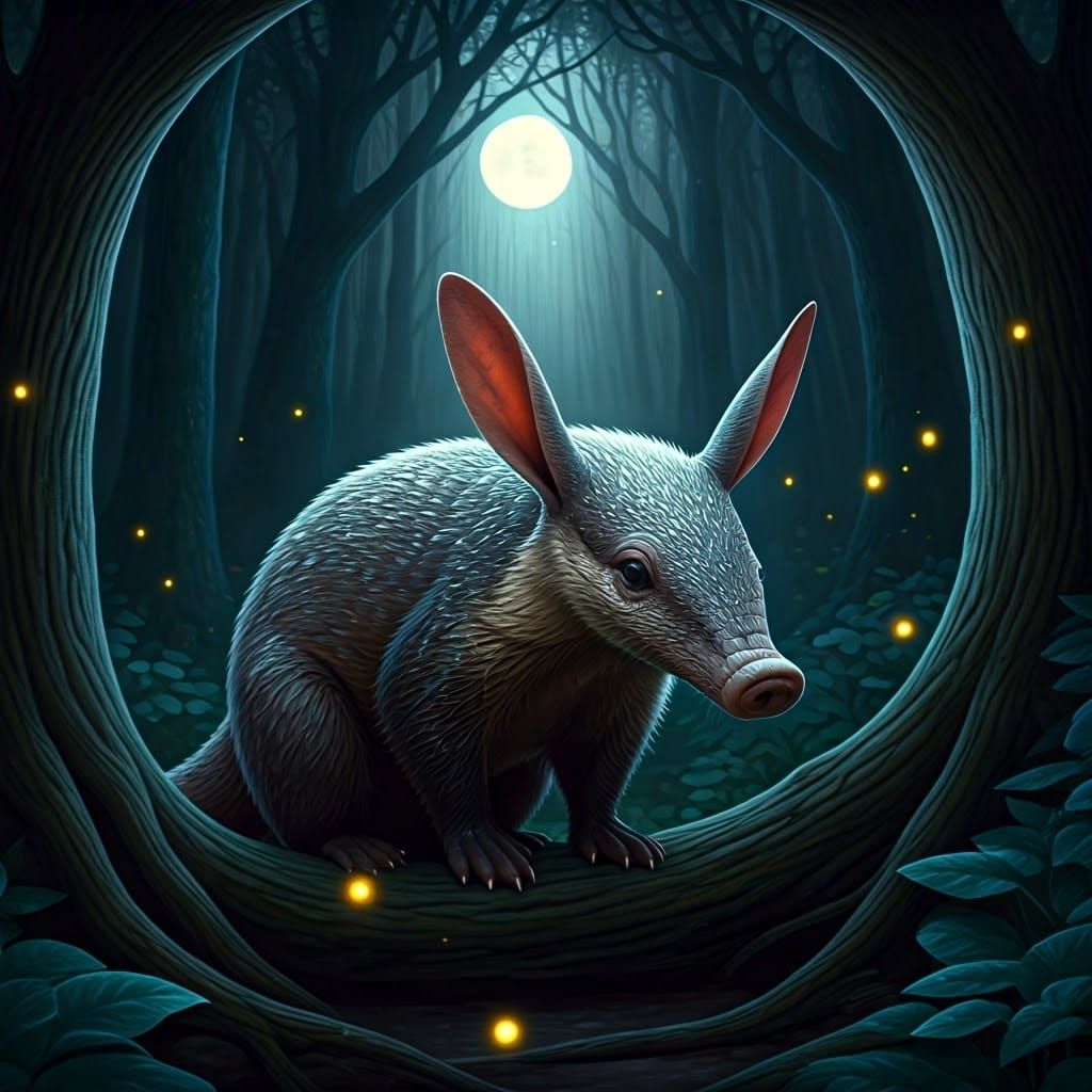 Moonlit Forest Dwellers in Whimsical Fantasy Art