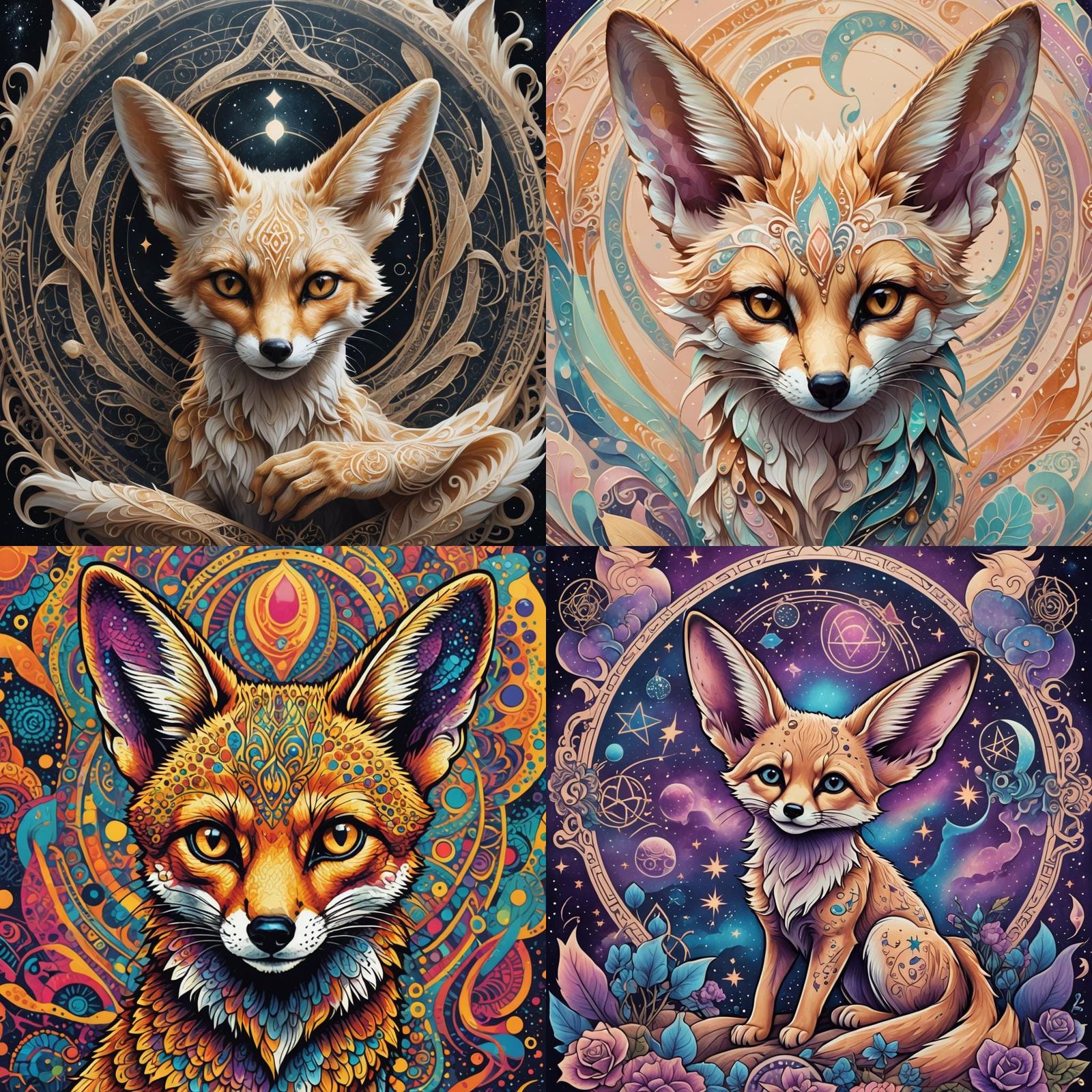 Fennec Fox Sigil Tattoo Design