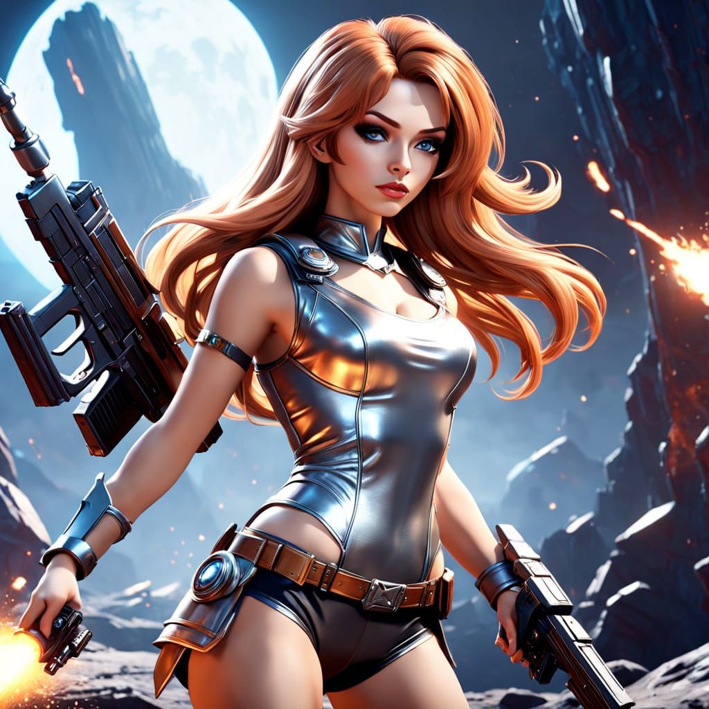 Space Ranger Woman in Barbarella-Inspired Armor