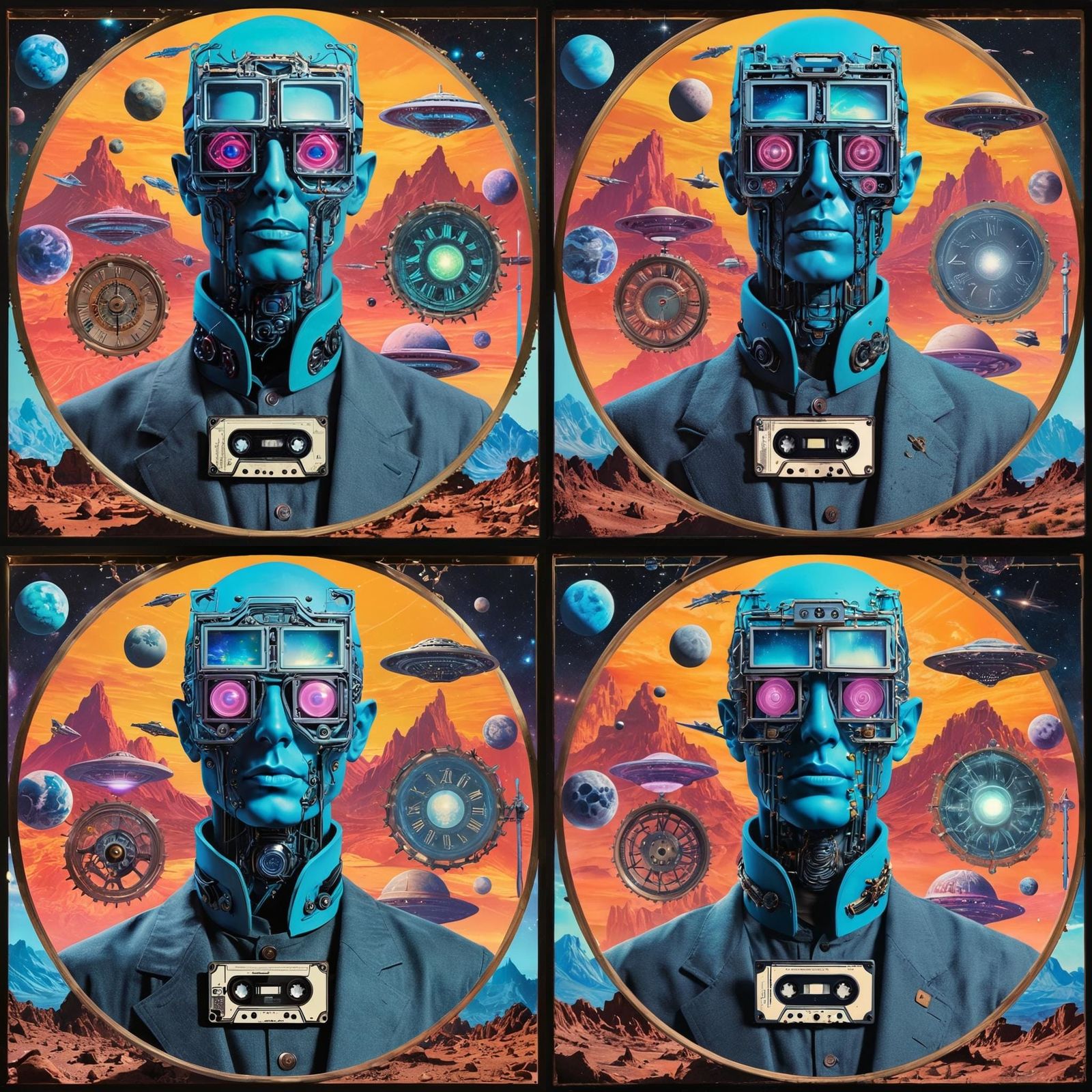 Hermes Trismegistus in Biopunk Fairycore Collage