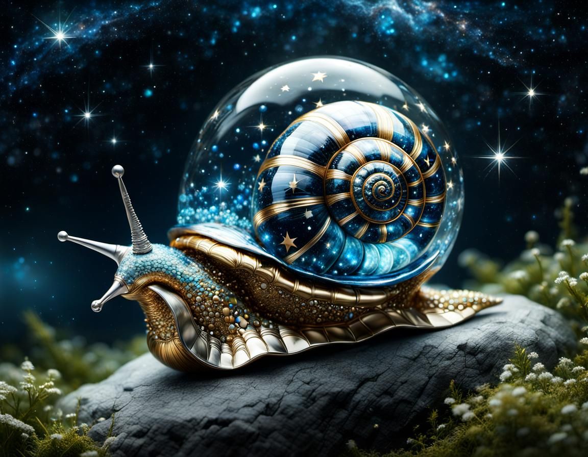 Celestial Snail: Golden Journey