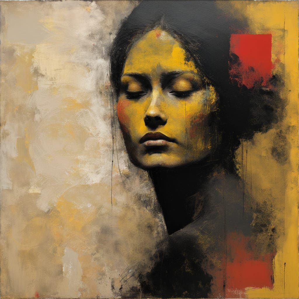 Abstract Portrait in Vibrant Colors